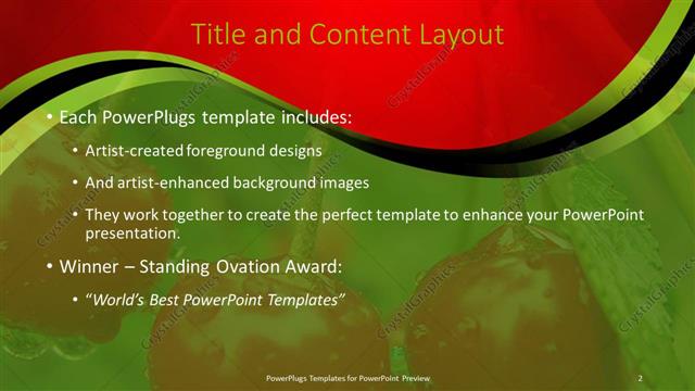 Title and Content presentation slide layout