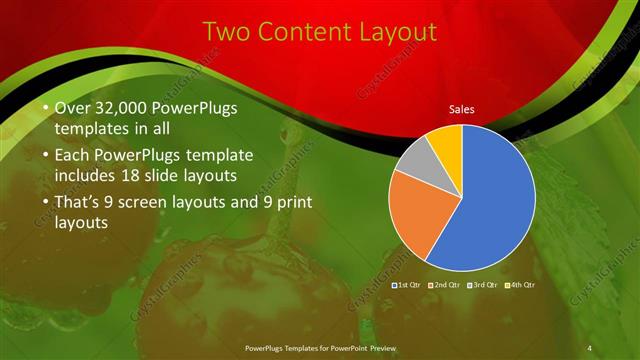 Two Content presentation slide layout