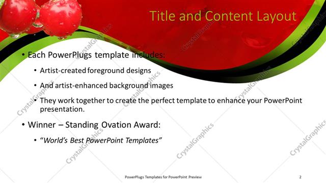 Title and Content presentation slide layout