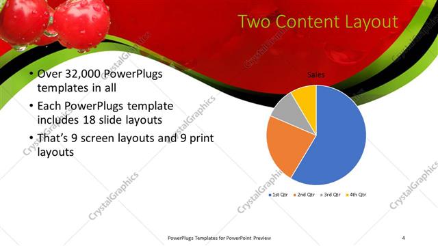 Two Content presentation slide layout