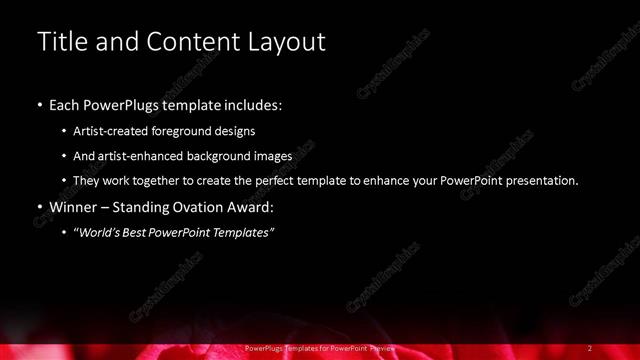Title and Content presentation slide layout