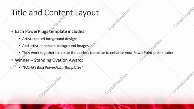Title and Content presentation slide layout