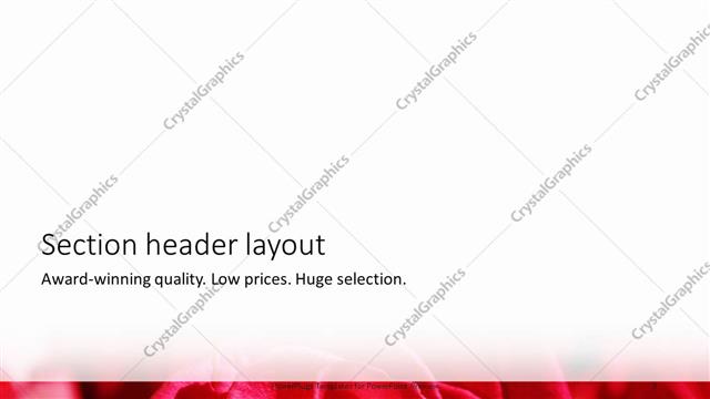 Section Header presentation slide layout