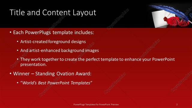 Title and Content presentation slide layout