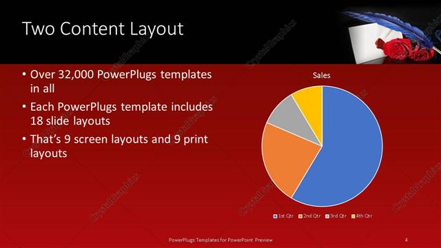 Two Content presentation slide layout