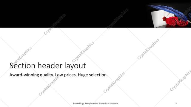 Section Header presentation slide layout