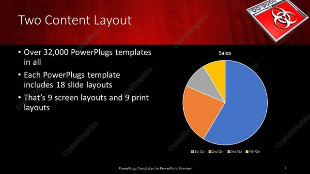 Two Content presentation slide layout