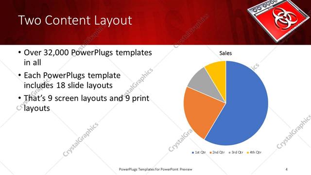 Two Content presentation slide layout