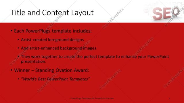 Title and Content presentation slide layout