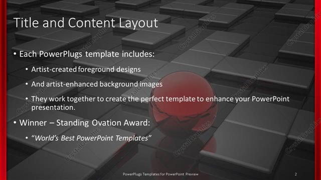 Title and Content presentation slide layout