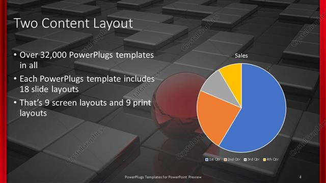 Two Content presentation slide layout
