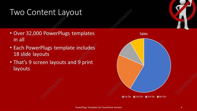 Two Content presentation slide layout
