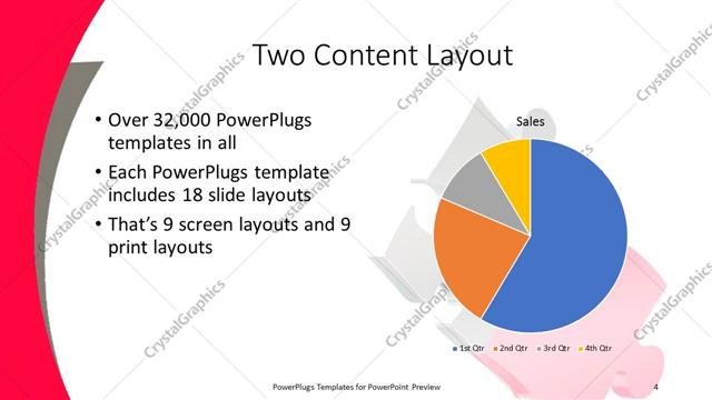 Two Content presentation slide layout