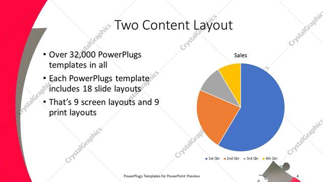 Two Content presentation slide layout