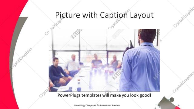 Picture with Caption presentation slide layout