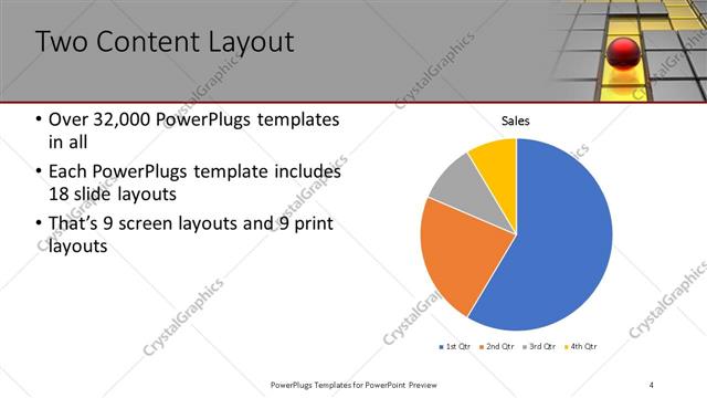 Two Content presentation slide layout