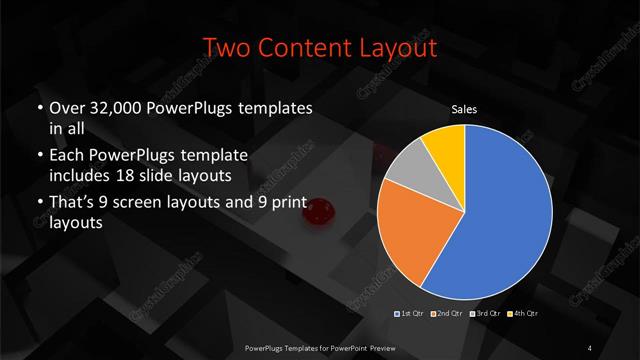 Two Content presentation slide layout