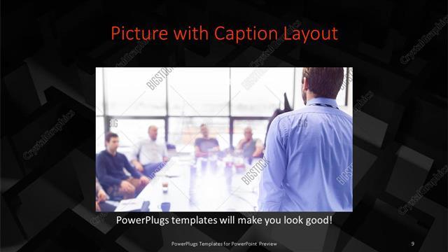 Picture with Caption presentation slide layout
