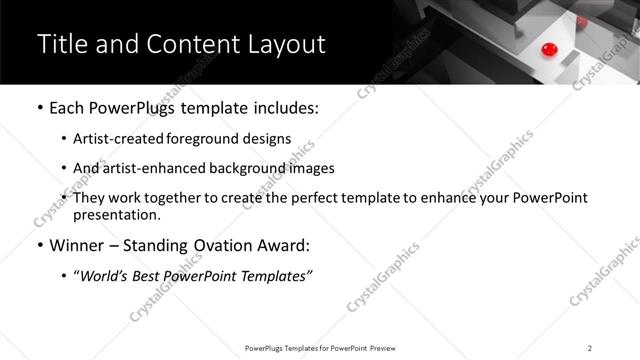Title and Content presentation slide layout