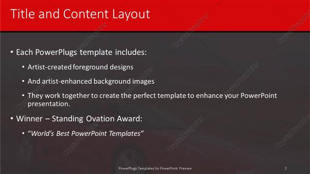 Title and Content presentation slide layout