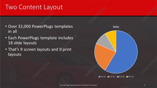 Two Content presentation slide layout