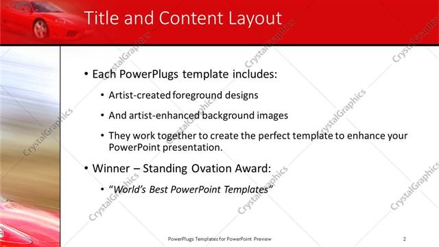 Title and Content presentation slide layout