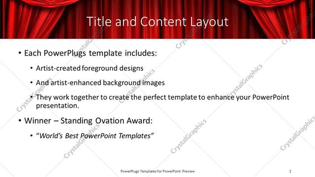 Title and Content presentation slide layout