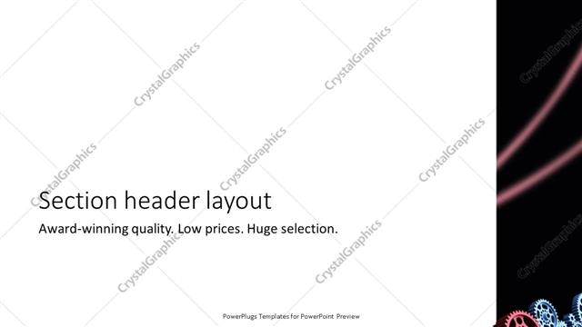 Section Header presentation slide layout