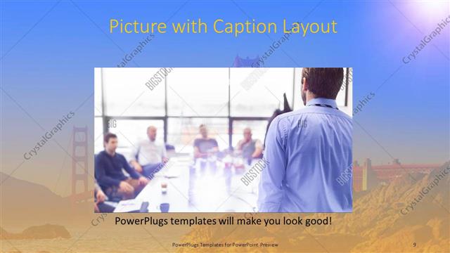 Picture with Caption presentation slide layout
