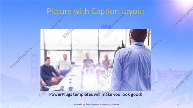 Picture with Caption presentation slide layout