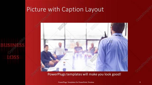 Picture with Caption presentation slide layout