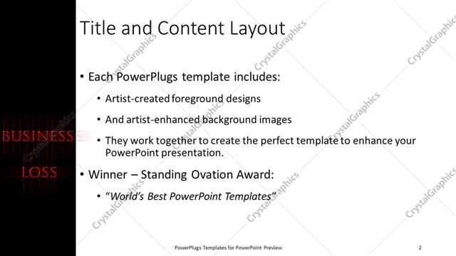 Title and Content presentation slide layout