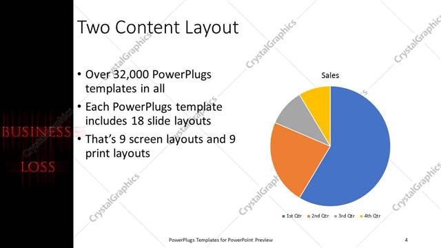 Two Content presentation slide layout