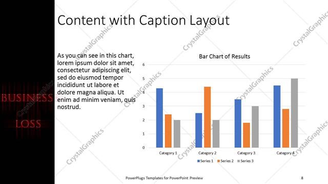 Content with Caption presentation slide layout