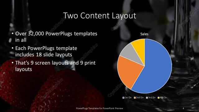 Two Content presentation slide layout
