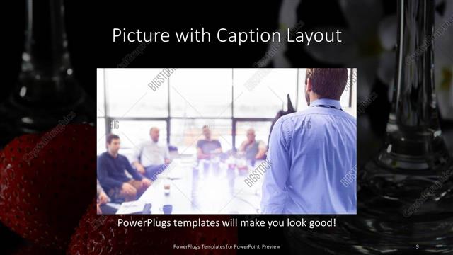 Picture with Caption presentation slide layout
