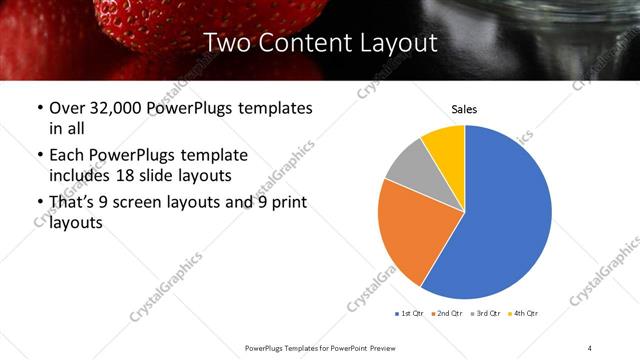 Two Content presentation slide layout