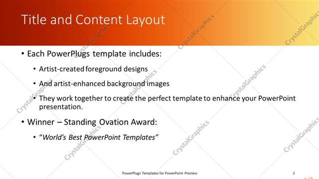 Title and Content presentation slide layout