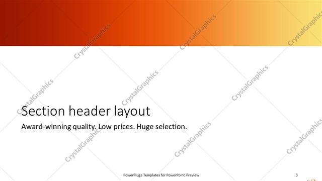 Section Header presentation slide layout