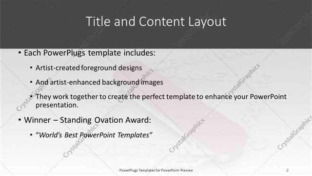 Title and Content presentation slide layout