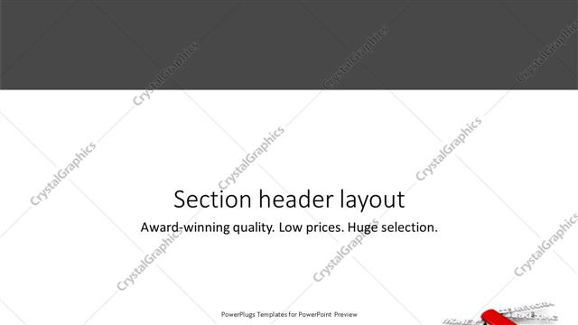 Section Header presentation slide layout
