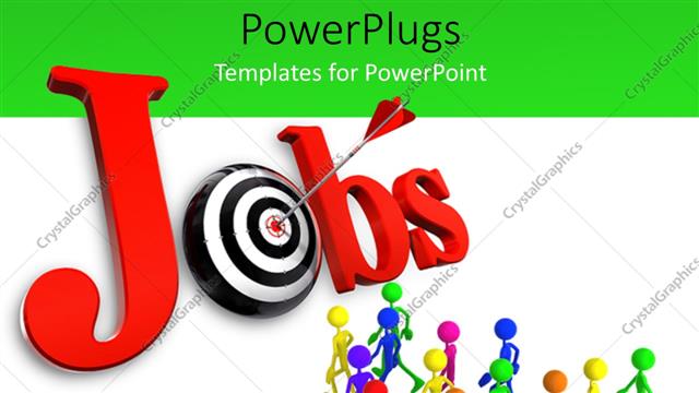  Presentation with job - Red tailed dart hitting red bulls eye of black and white job target