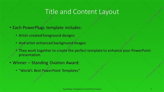 Title and Content presentation slide layout
