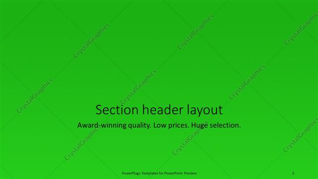 Section Header presentation slide layout