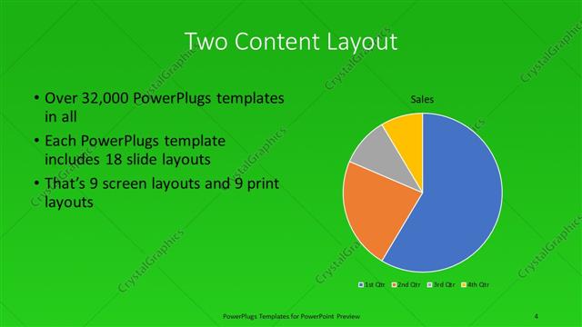 Two Content presentation slide layout