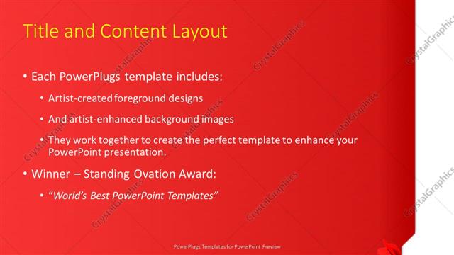 Title and Content presentation slide layout