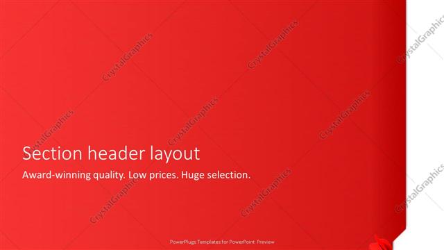 Section Header presentation slide layout