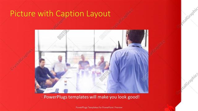 Picture with Caption presentation slide layout