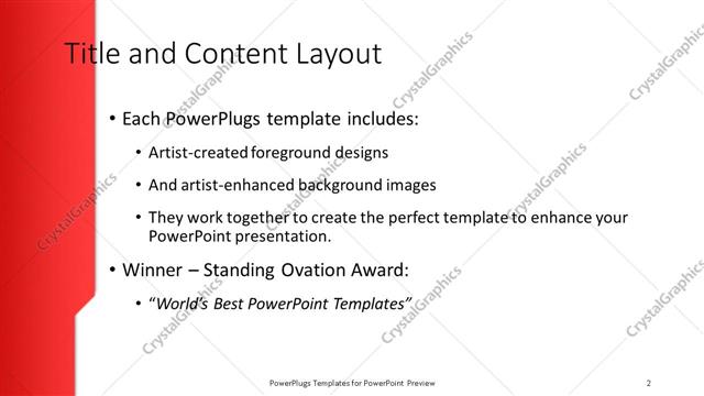 Title and Content presentation slide layout