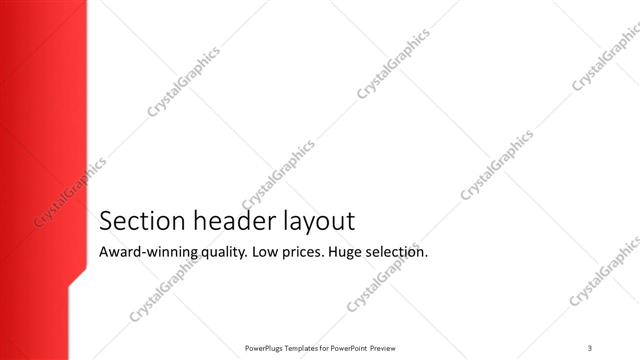 Section Header presentation slide layout